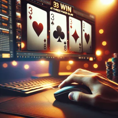 Three 3Card Poker game interface